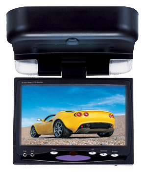 (image for) 8" Widescreen TFT LCD Flip Down Monitor w/ one video input, 1 st